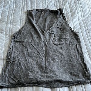 Madewell Whisper Charcoal Tank Top with Pocket